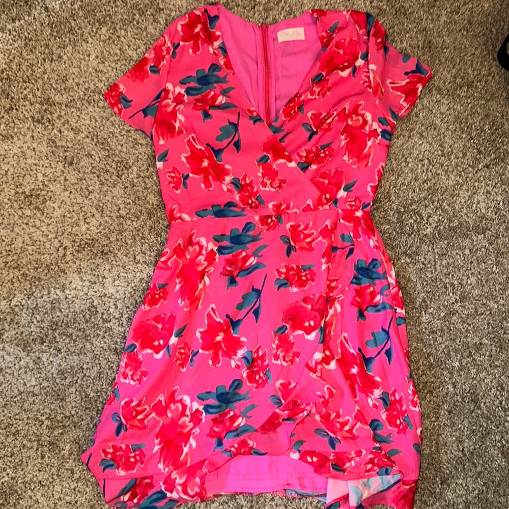 Pink lily dress